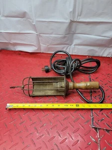 Vintage industrielle Steampunk Drop Cage Trouble mechanische Lichtlampe - Bild 1 von 9
