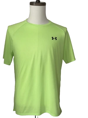 Camiseta Under Armour The Tech Camiseta M Camiseta Hombres S/S Verde Lima Poli 'Seda' LOGO Foto 1 de 4