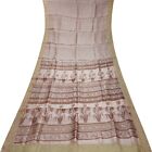 Namaste Vintage Pink Sarees 100% Pure Silk Floral Printed Sari 5YD Craft Fabric