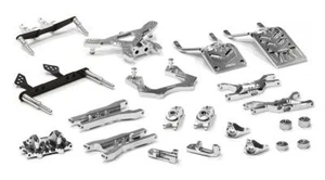 Kit de actualización de suspensión mecanizada Billet completo plateado para 1/10 Stampede 2x2 - Imagen 1 de 1