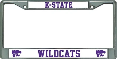 KANSAS STATE WILDCAT NCAA CHROME CAR TRUCK LICENSE PLATE TAG FRAME FREE SHIPPING - Image 1 of 2
