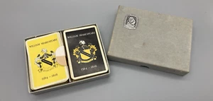 Cartas de juego de colección doble baraja en caja completa Shakespeare Waddington años 60 - Imagen 1 de 5
