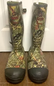 Guide Gear Mens Waterproof Insulated Rubber Boots 2000g Mossy Oak RealTree Sz 10 - Picture 1 of 11