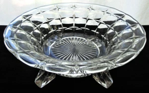 Indiana Glass Clear Constellation #300 Footed 4 Toed 10" Serving Center Bowl - Picture 1 of 11