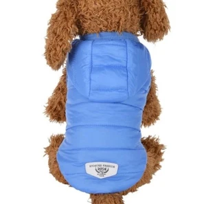 Hundemantel Wintermantel Hundebekleidung Hundejacke Chihuahua XS Yorkie Blau NEU - Picture 1 of 1