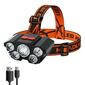 Faro LED Recargable Luz Camping Aventura Pesca Cabezal Luz Faros - Imagen 1 de 9