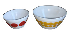 Vintage Charm Inspired by Pyrex Spot On Polka Dot 2 Mixing Nesting Bowls