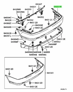 Verstärkung, RR Stoßstange, RH für: Mitsubishi Lancer Evo 5 6 CP9A - Bild 1 von 1