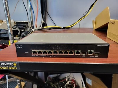 Cisco SF302-08P 8-Port Managed Switch with AC Adapter Tested Working #73 - Image 1 of 4