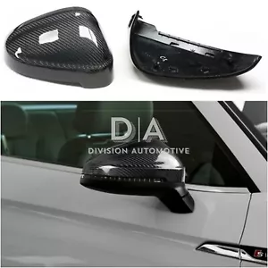 A4 S4 A5 S5 RS5 B9 Carbon Fiber Wing Mirror Cover Caps Replacement PAIR FOR AUDI - Picture 1 of 6