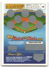 1992 Topps Match the Stats Game Topps Match the Stats Game Pittsburgh Pirates