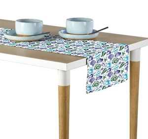 Seashells Blue Table Runners 12"x72" or 14"x108" - Picture 1 of 1