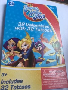 32 Hallmark Valentine’s Day Cards Dc Kids Batgirl Supergirl Wonder 2022 Heroes - Picture 1 of 2