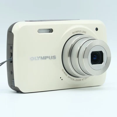 Olympus VH-210 14.0MP Compact Digital Camera White Tested Complete Kit - Image 1 of 4
