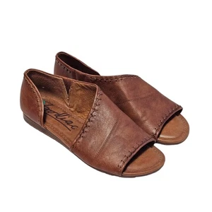 Zodiac Yani Slip On D’orsay Sandals Comfort Slides Brown Faux Leather Size 8 - Picture 1 of 11