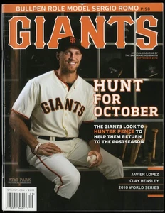 SEPTEMBER 2012 SAN FRANCISCO GIANTS PROGRAM MAGAZINE, HUNTER PENCE - Picture 1 of 1