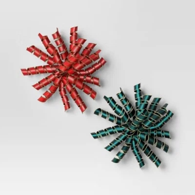 2ct Christmas Legacy Luxe Premium Rizo Remolino Rojo/Verde- Foto 1 de 3