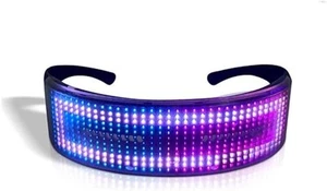 LIRANK Customizable Full Color Shining Glasses, Programmable Bluetooth 4.0 RGB - Picture 1 of 7