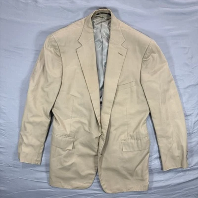 Blazer Polo By Ralph Lauren Beige Dos Botones Hombre Pecho 42 Hecho en EE. UU. Foto 1 de 4