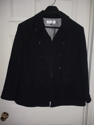 Tahari 18W Black Career Tailored Hook and Eye  Double Breasted Look.  - Image 1 of 4