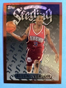 1997 Topps Finest Sterling Allen Iverson #240 Rookie (RC) Philadelphia 76ers - Bild 1 von 2