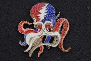 Prendedor Sombrero Grateful Dead Pulpo Rojo Blanco Azul Jack Rife Edición Limitada 028/150 - Imagen 1 de 1