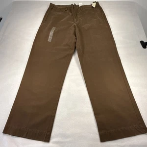 Eddie Bauer Pants Men's 38x32 Brown Classic Fit Casual Thick Cotton Office Work - Picture 1 of 10
