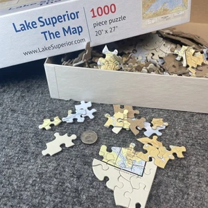 Lago Superiore La Mappa 1000 Pezzi Più Grandi Mappa Puzzle 20x27 Grandi Laghi Made in USA - Foto 1 di 6