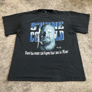 Vintage 1998 Stone Cold Steve Austin 100% Whoop Shirt Men Size XL Black 90s WWF - Picture 1 of 12