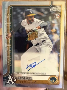 Michel Otanez 2025 Topps Chrome RC Rookie Auto A’s On Card Autograph RA-MO - Picture 1 of 2