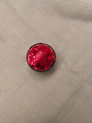 ACCESORIO REFLECTOR CRISTAL ROJO JOYA VINTAGE HOT ROD  Foto 1 de 4