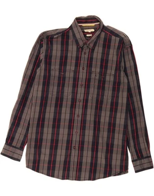 CAMEL ACTIVE Mens Regular Fit Shirt XL Grey Check Cotton DE22 - Image 1 of 3