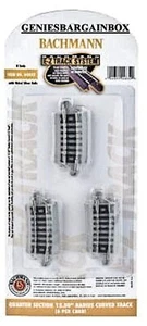 Spur N Sechsviertelabschnitte 12,50 Radius Nickel Spur E-Z Bachmann Neu 44832 - Bild 1 von 1