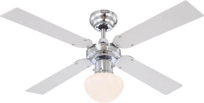 Ceiling Fan Lamp Pull Chain Lighting Propeller Champion Chrome 105 - Image 1 of 3