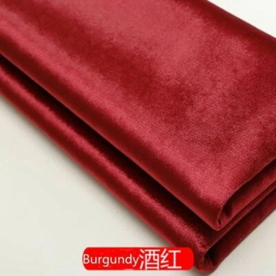 1M Velvet Fabric Upholstery Cushion Curtain Talecloth Sofa DIY Material Solid - Image 1 of 4