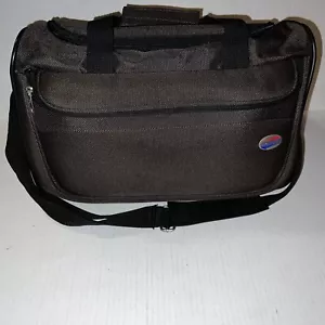 "Bolso de mano American Tourister marrón de lona con mango de correa para el hombro 15""x8""x10""" - Imagen 1 de 9