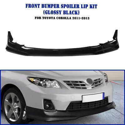 Kit de labio de alerón inferior para parachoques delantero de auto para Toyota Corolla 2011-2013 2012 negro Foto 1 de 4