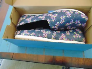 TOMS Alpargata Navy Multi ebroidered Floral Slip On Women Flats Casual 10020650 - Picture 1 of 5