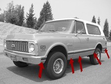 1969 1970 1971 1972 CHEVROLET BLAZER WOODGRAIN LOWER SIDE MOLDING KIT #BZKWC