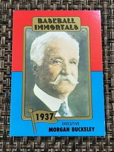 1980-87. Baseball Immortals 1st Printing Morgan Bulkeley #6.  HOF. ERROR.   0327