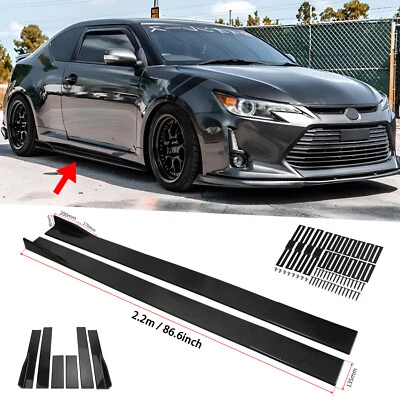 Fit 86.6''Side Skirt Splitter Extension Rocker Panel For Scion TC 2005-2016 Foto 1 de 4