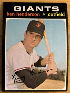 1971 Topps Ken Henderson Baseball Card #155 Giants Outfield O/C VG