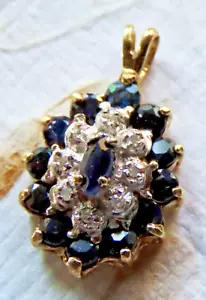 Oro Amarillo 14 KT Zafiro y Diamantes - Imagen 1 de 11