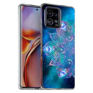 For Motorola (Edge,One 5G,Ace,UW,X40,30),Slim Cover,Nebula Mandala Print,USA - Picture 1 of 21