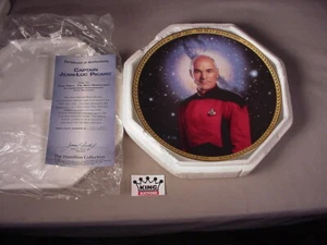 Placa de coleccionista Star Trek Luc Picard Hamilton sin usar en caja 1993 próxima generación TNG - Imagen 1 de 5