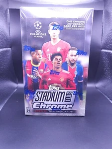 2020-21 Topps Stadium Club Chrome UEFA Soccer Hobby Box (Factory Sealed) - Picture 1 of 3