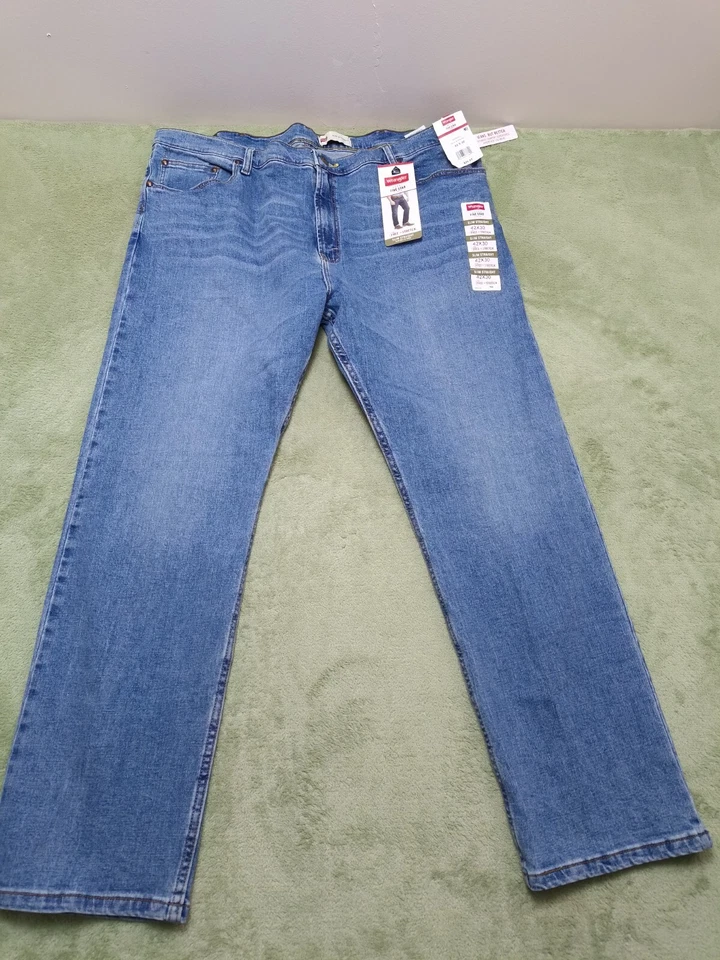 Wrangler Regular Fit Five Star Jeans Men's 42x30 Blue Slim Straight 100 Cotton