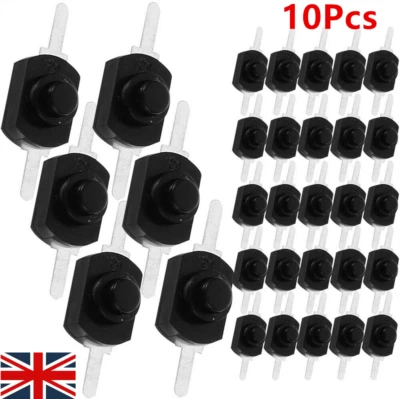 10Pcs Latching Mini Push Button Switch Electrical Light Micro,ON/Off Switch UK - Image 1 of 4
