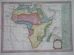1783 ORIGINAL MAP SOUTH AFRICA KENYA TANZANIA UGANDA TUNISIA NIGERIA CONGO BENIN - Picture 1 of 7