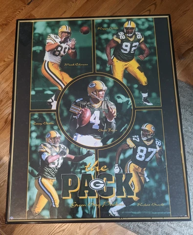 Brett Favre, Chmura,Reggie White,Bulter&Brooks Green Bay Packers  16"x 20" Photo Cover